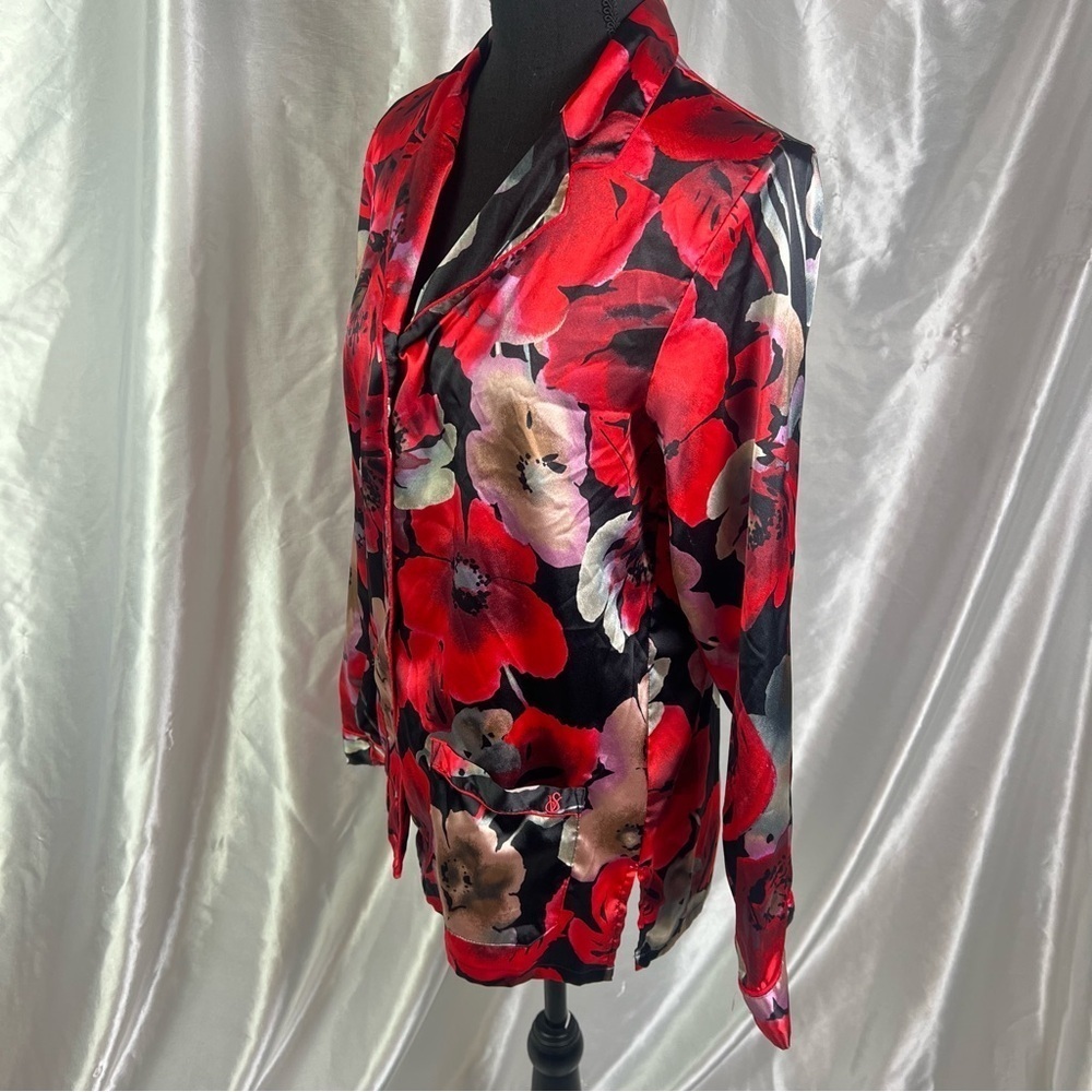 Victoria’s Secret Vintage Satin Floral Blouse –Soft Coquette Aesthetic (S) - Picture 6 of 10